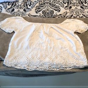 AEO off white off the shoulder top